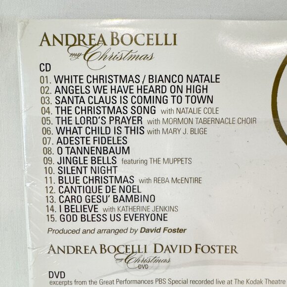 ANDREA BOCELLI My Christmas CD & DVD Lords Prayer MORMON TABERNACLE CHOIR Sealed - Picture 3 of 6